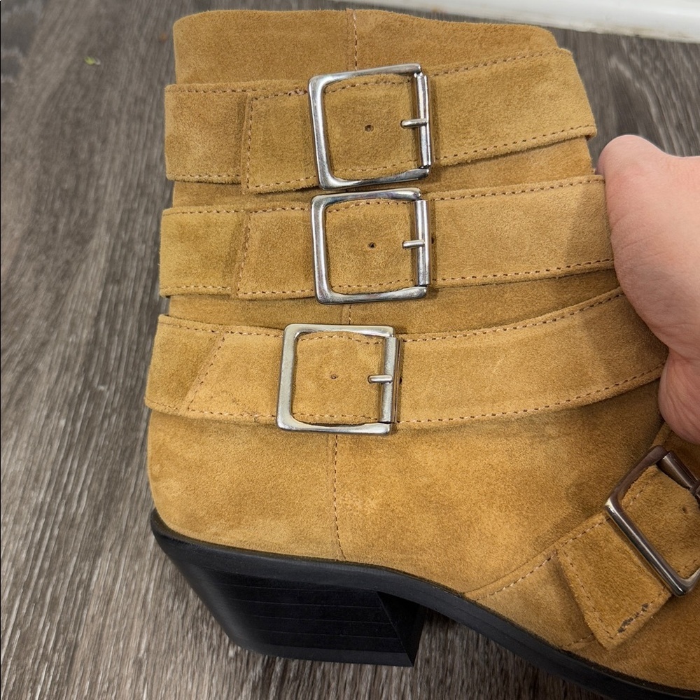 ALOHAS Eras Suede Tan Leather Ankle Boots - Picture 11 of 13